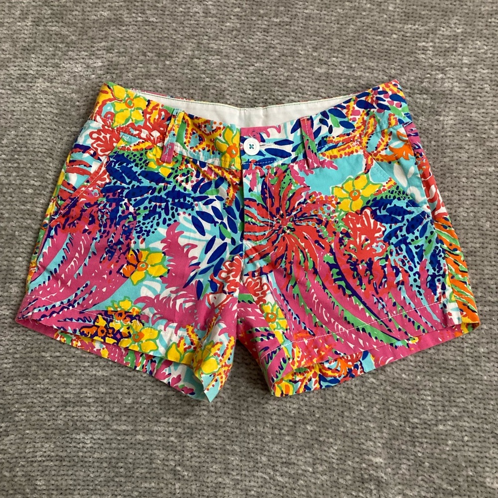 Lilly Pulitzer Callahan Shorts Size 2 Fishing For Compliments Tropical